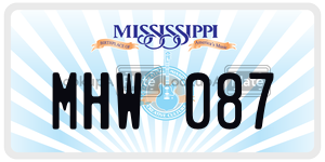 MHW087  license plate in MS