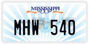 MHW540  license plate in MS