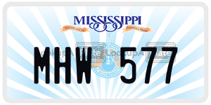 MHW577  license plate in MS