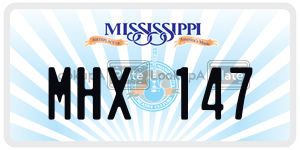 MHX147  license plate in MS