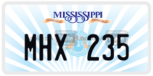 MHX235  license plate in MS