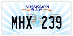 MHX239  license plate in MS