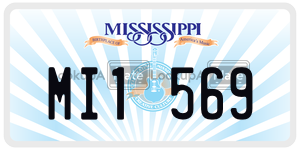 MI1569  license plate in MS