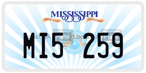 MI5259  license plate in MS