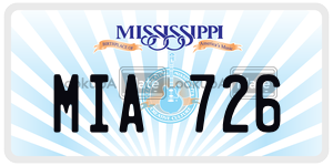 MIA726 license plate in Mississippi