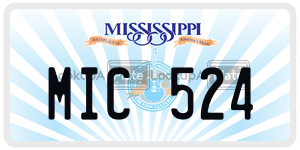 MIC524  license plate in MS