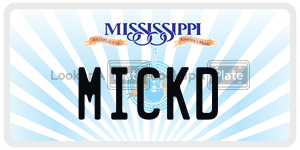 MICKD  license plate in MS
