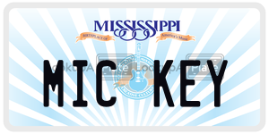 MICKEY  license plate in MS
