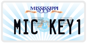 MICKEY1  license plate in MS