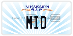 MID  license plate in MS