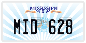 MID628  license plate in MS