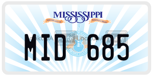 MID685  license plate in MS