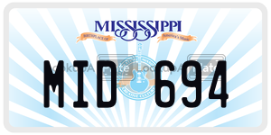 MID694  license plate in MS