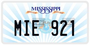 MIE921  license plate in MS