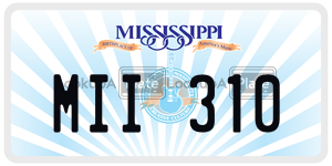 MII310  license plate in MS