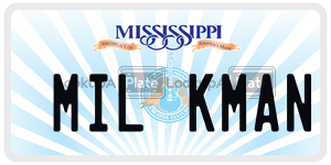 MILKMAN  license plate in MS