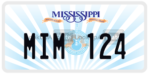 MIM124  license plate in MS