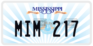 MIM217  license plate in MS