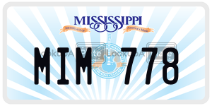 MIM778  license plate in MS