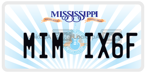 MIMIX6F  license plate in MS