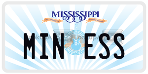MINESS  license plate in MS