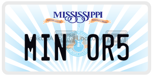 MINOR5  license plate in MS