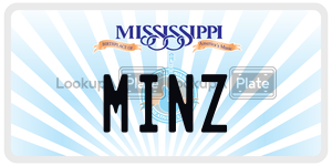 MINZ  license plate in MS
