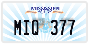 MIQ377  license plate in MS