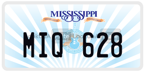 MIQ628  license plate in MS