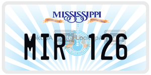 MIR126  license plate in MS
