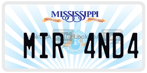 MIR4ND4  license plate in MS