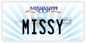 MISSY  license plate in MS