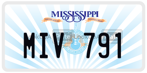 MIV791  license plate in MS