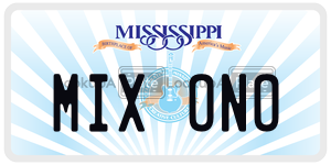 MIXONO  license plate in MS