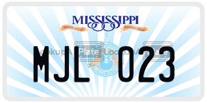 MJLO23  license plate in MS