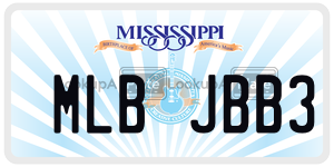 MLBJBB3  license plate in MS