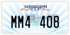 MM4408  license plate in MS