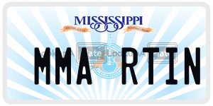 MMARTIN  license plate in MS