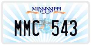 MMC543  license plate in MS