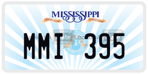 MMI395 license plate in Mississippi