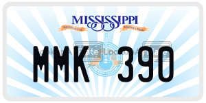 MMK390  license plate in MS