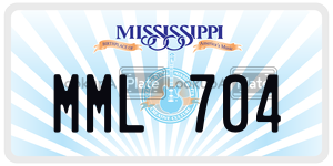 MML704  license plate in MS