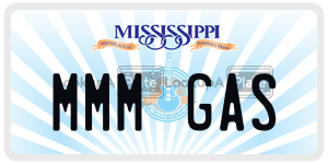 MMMGAS  license plate in MS