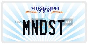 MNDST  license plate in MS