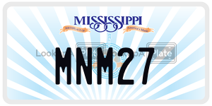 MNM27  license plate in MS