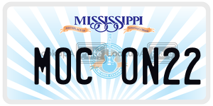 MOCON22  license plate in MS