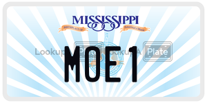 MOE1  license plate in MS