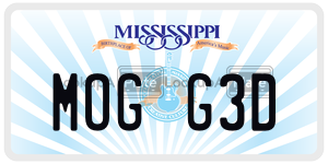 MOGG3D  license plate in MS