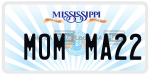MOMMA22 license plate in Mississippi
