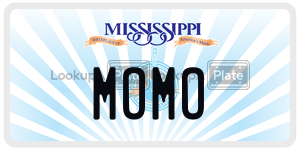 MOMO license plate in Mississippi